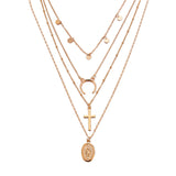 New Multilayer Crystal Moon Necklaces & Pendants For Women Vintage Charm Gold Choker Necklace 2019 Bohemian Jewelry Wholesale
